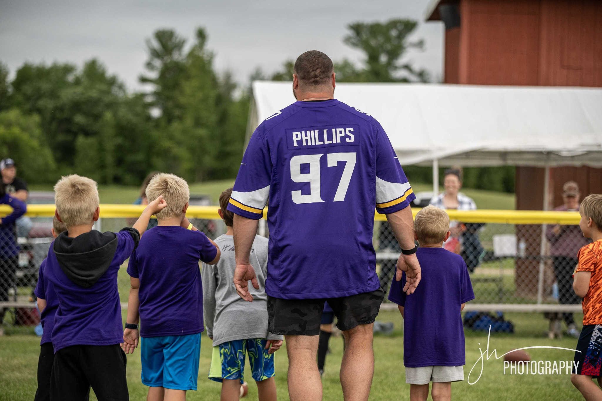 Athletes lined up for instruction