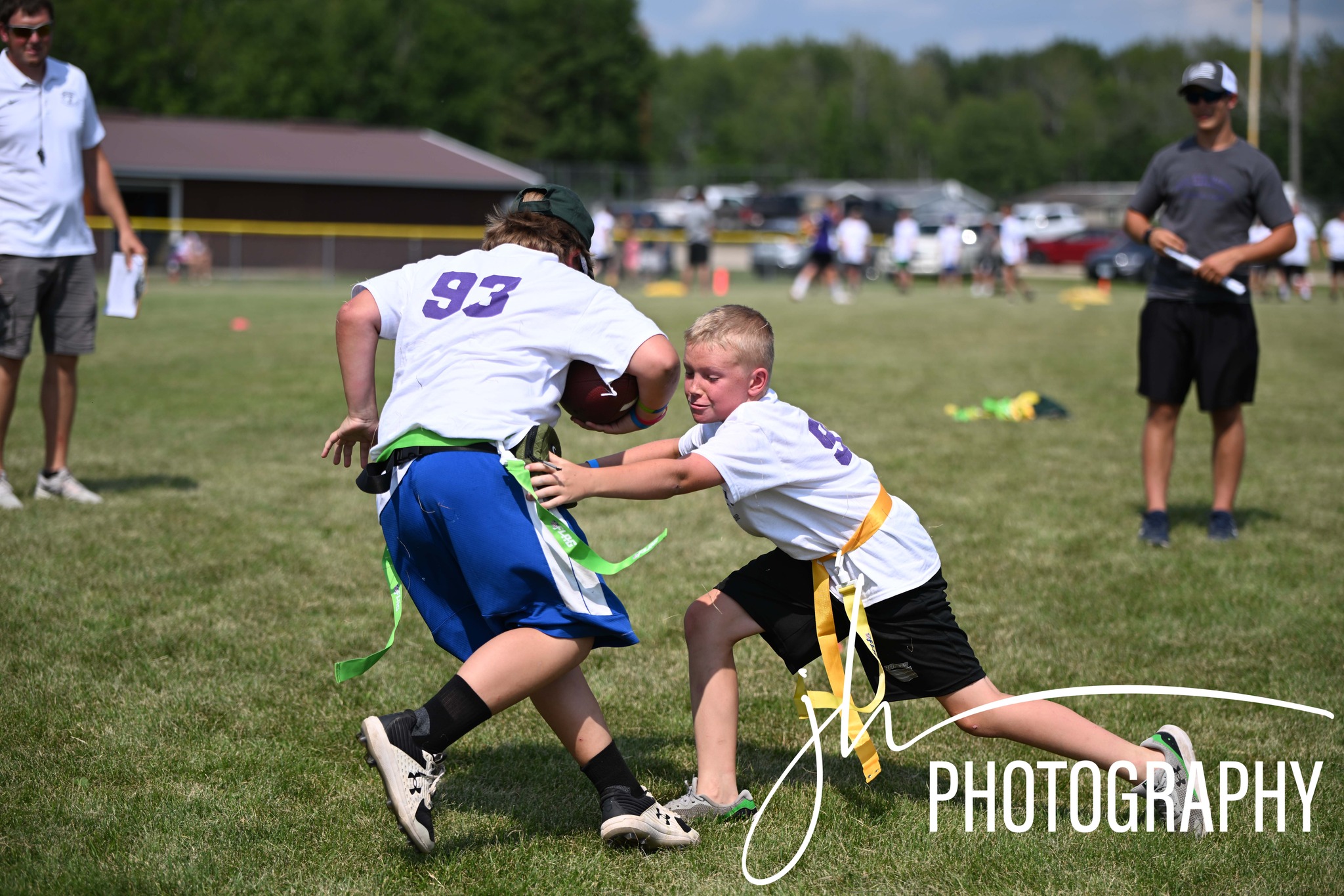 Campers working through drills